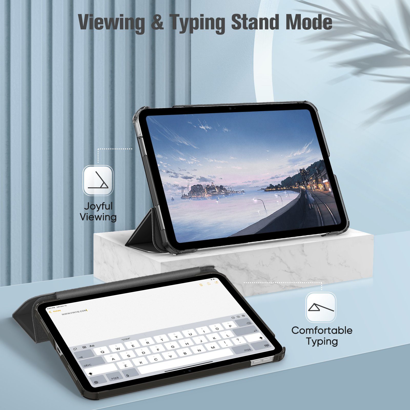 Fintie Tablet-Hülle Hülle für iPad 10. Generation 2022 10.9 Zoll - Ultradünn Schutzhülle mit transparenter Rückseite Abdeckung Cover mit Auto Schlaf/Wach