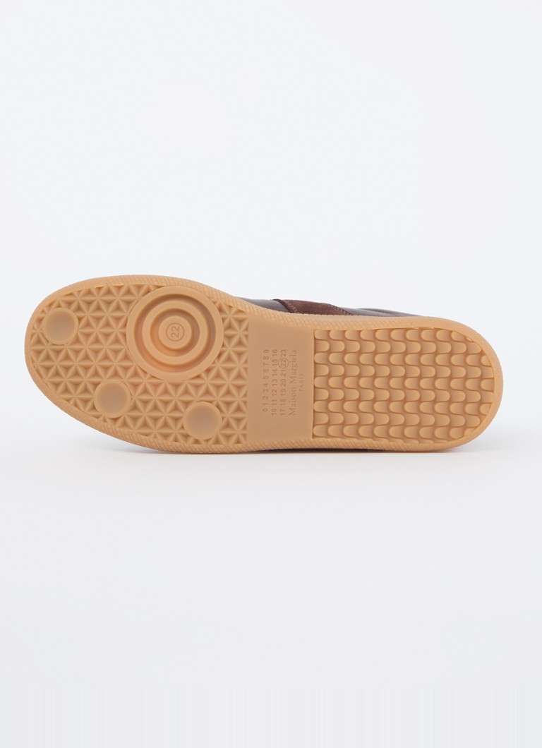 Zapatillas Maison Margiela Replică din piele cu șnur și detalii din piele verde pe față