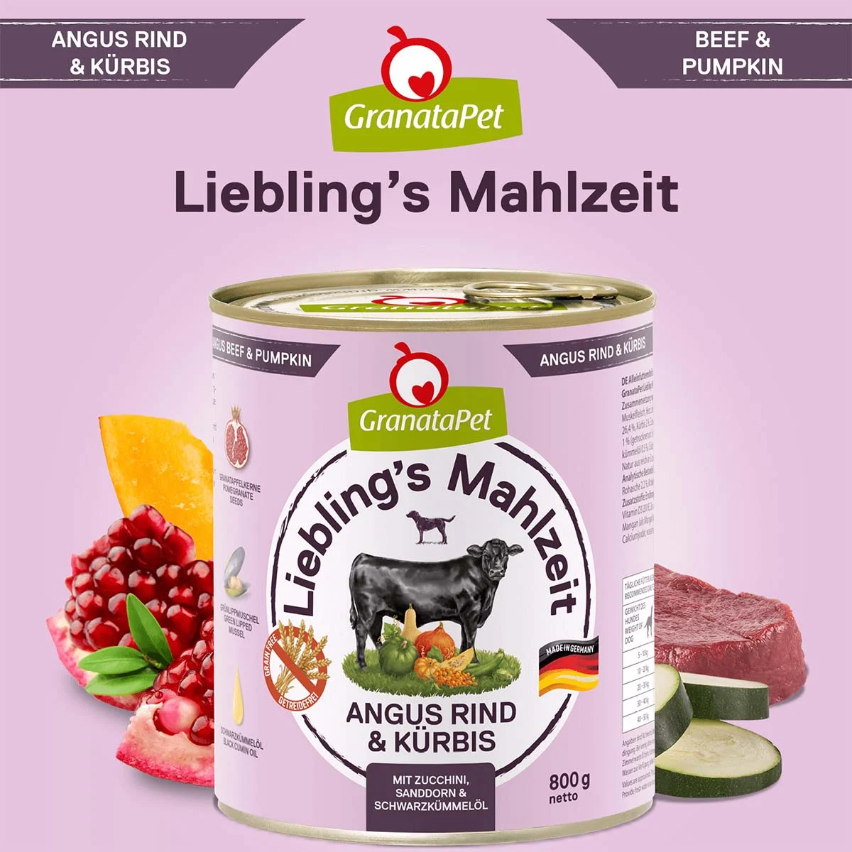 GranataPet Liebling's Mahlzeit Angus Rind und Kürbis bei ZooRoyal
