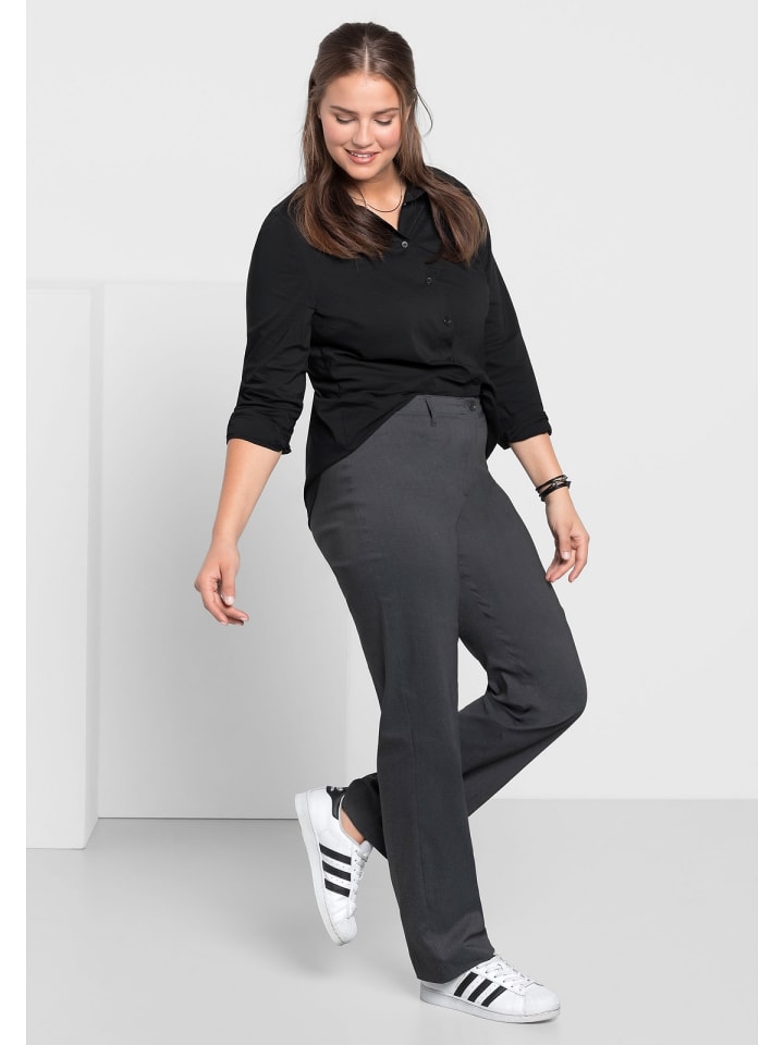 sheego Bengalin-Hose in grau meliert günstig kaufen