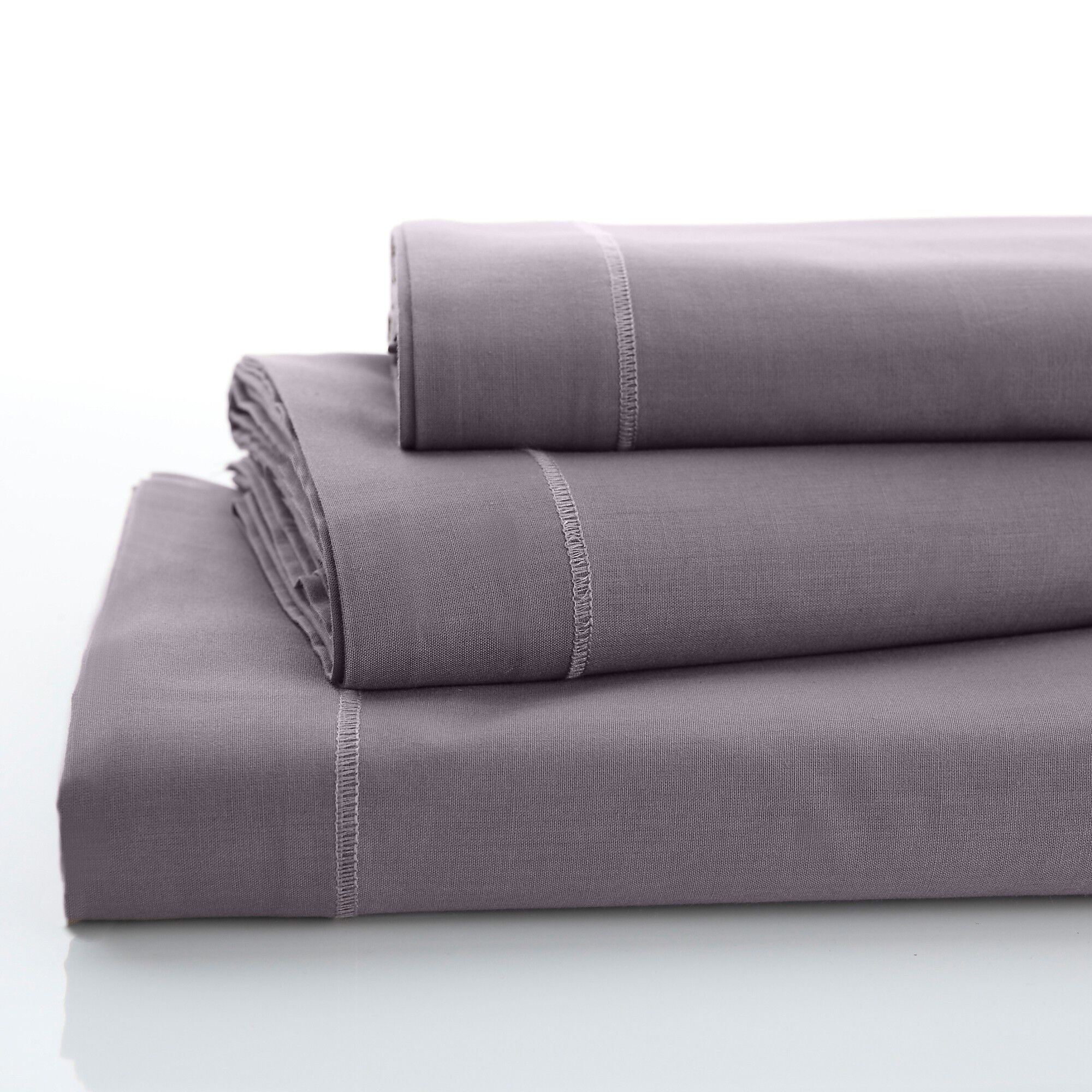 Linge de lit uni polyester-coton Colombine
