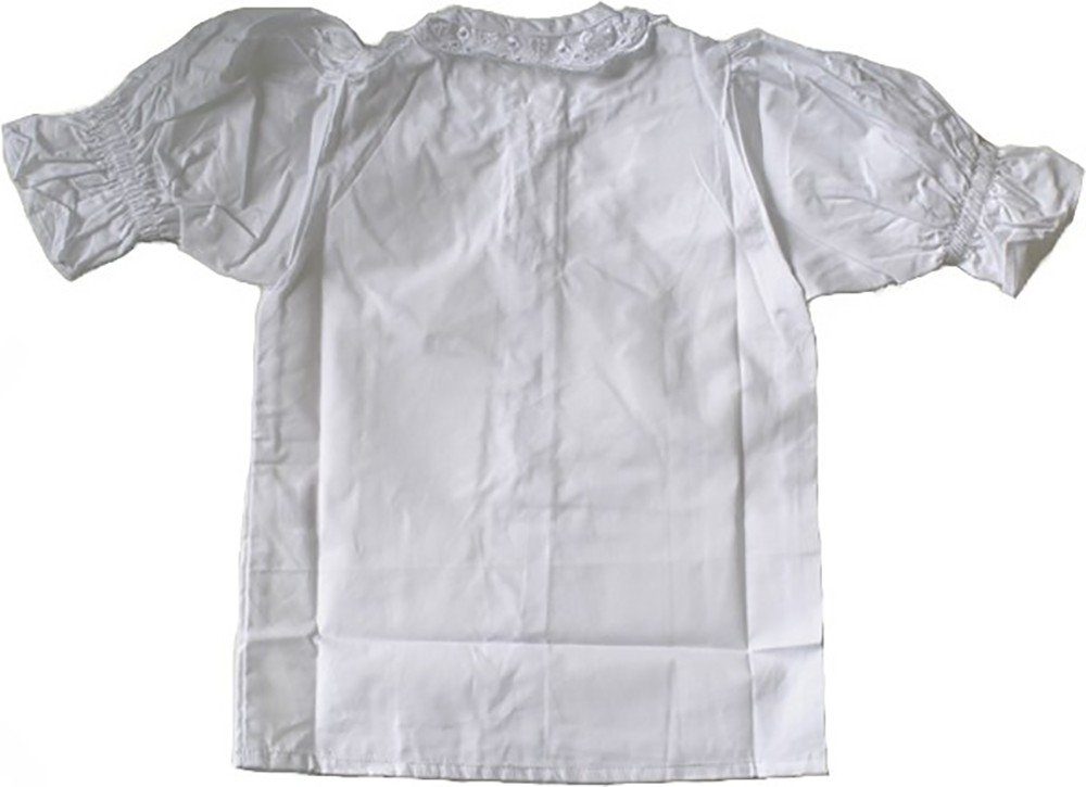 German Wear Trachtenbluse GW1705-100 Kinder Dirndlbluse Trachtenbluse Trachtenmode Weiß