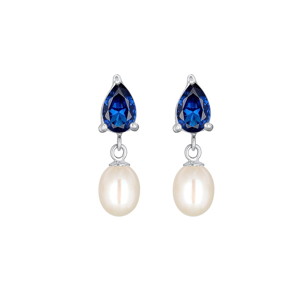 Elli Elli Boucles d'Oreilles Süwasserzuchtperle Tropfen 925 Silber Boucles d'oreilles
