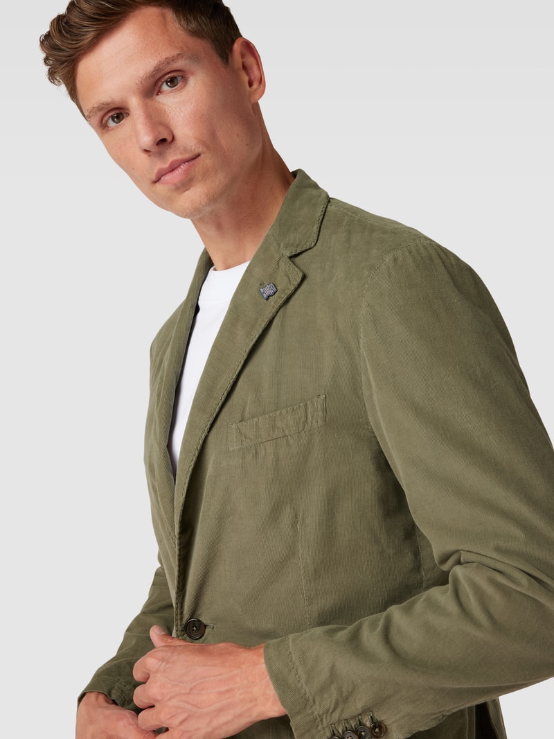 Slim Fit Anzug aus Cord in khaki