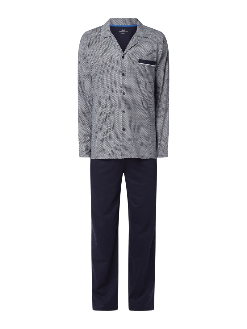 Pyjama aus Baumwolle in blau