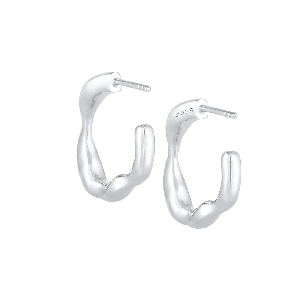 Elli PREMIUM Elli PREMIUM Boucles d'Oreilles Créoles Femme Structure Déclaration Élégante en a Boucles d'oreilles