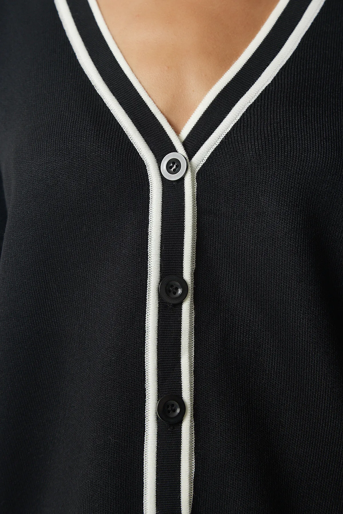 Happiness İstanbul  Strickjacke - Schwarz - Regular Fit
