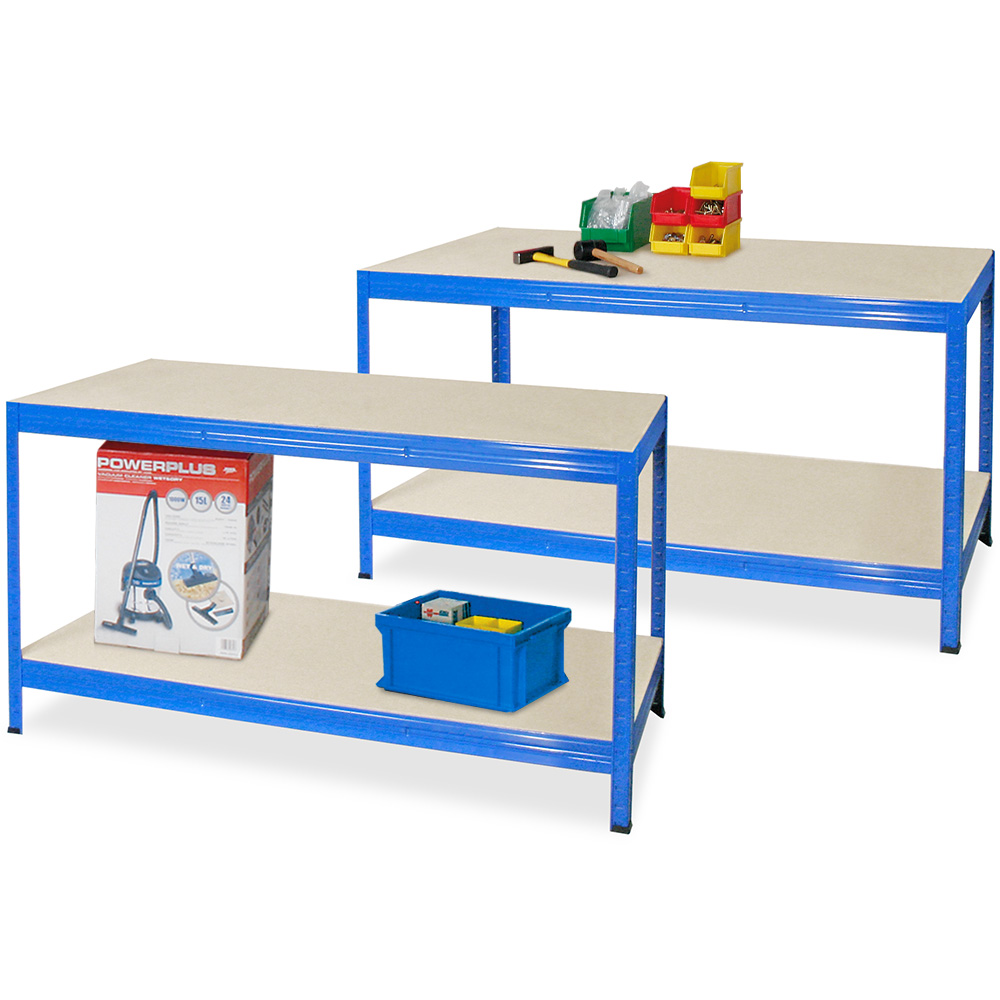 BRB Großfach-Steckregal, kunststoffbeschichtet blau