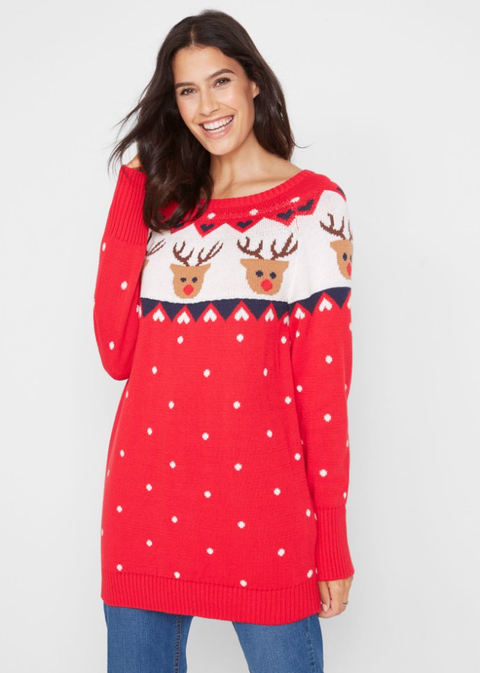 Weihnachtspullover Rentier