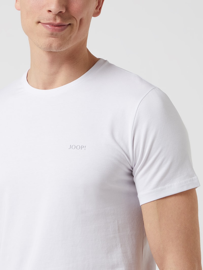 T-Shirt mit V-Ausschnitt im 3er-Pack Modell 'PERFORMANCE COTTON' in weiß