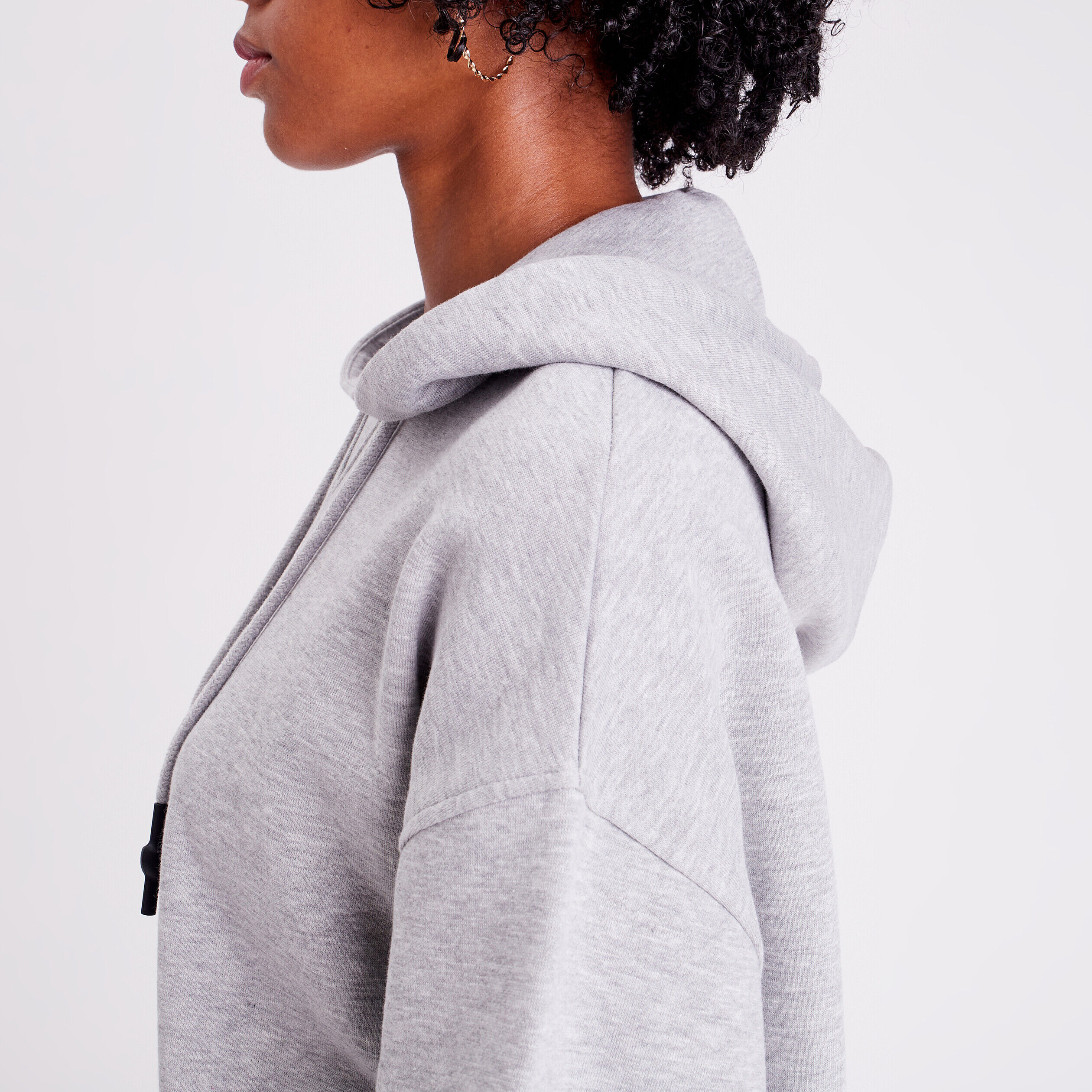 Sweat oversize à capuche gris clair femme | Cache Cache