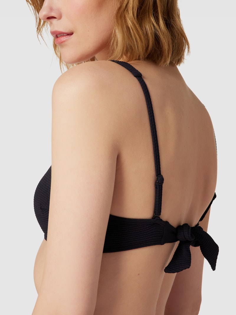 Bikini-Oberteil mit Schnürung Modell 'padded scoop top JOIA' in schwarz