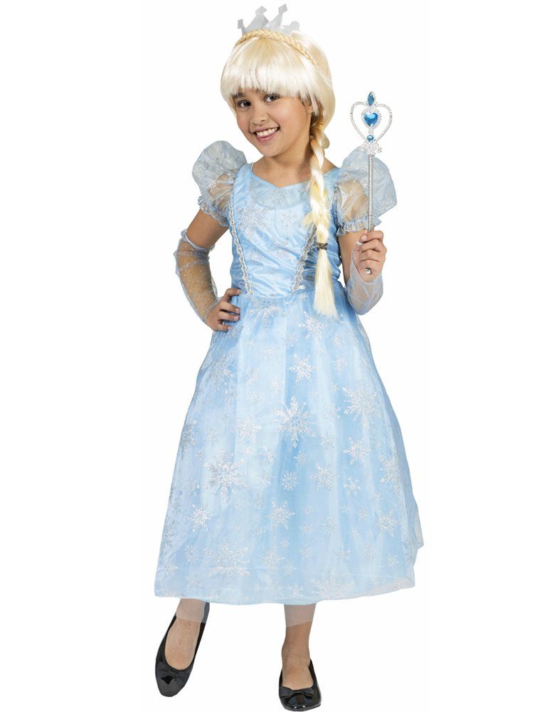 Funny Fashion Prinzessin-Kostüm Eisprinzessin Kostüm 