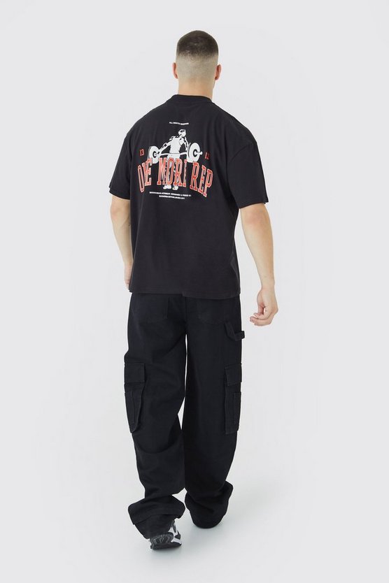 Tall Man Active T-Shirt mit One More Rep Print