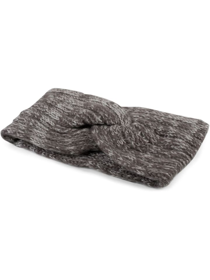 styleBREAKER Feinstrick Stirnband in Dunkelgrau meliert günstig kaufen onesize