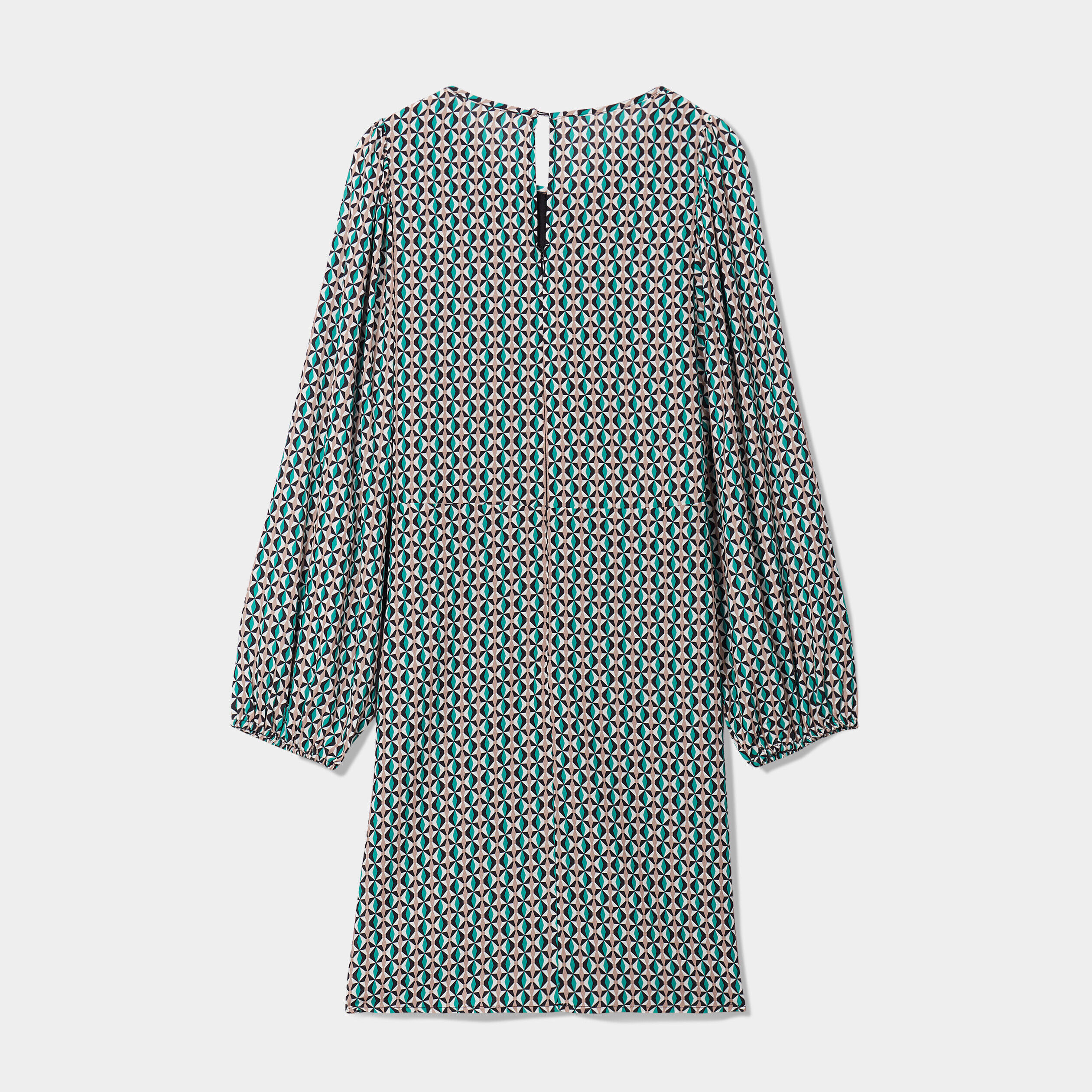 Robe trapèze fluide vert émeraude femme | Cache Cache