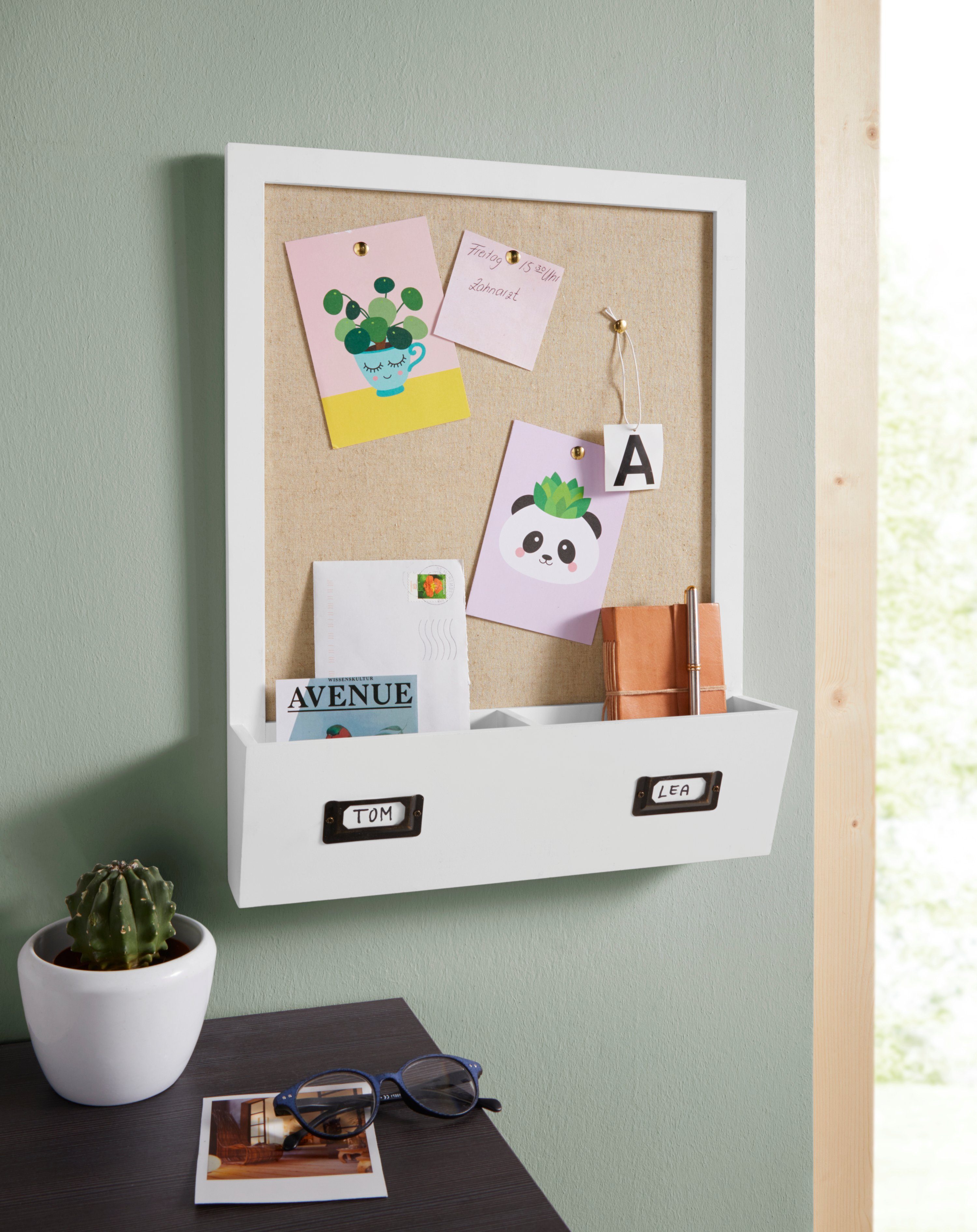 my home Pinnwand, Memoboard mit Ablage, FSC-zertifiziert