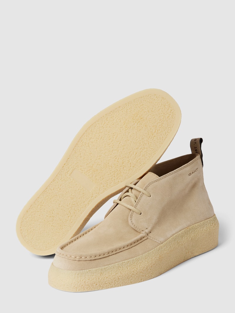 Boots mit Label-Details in beige
