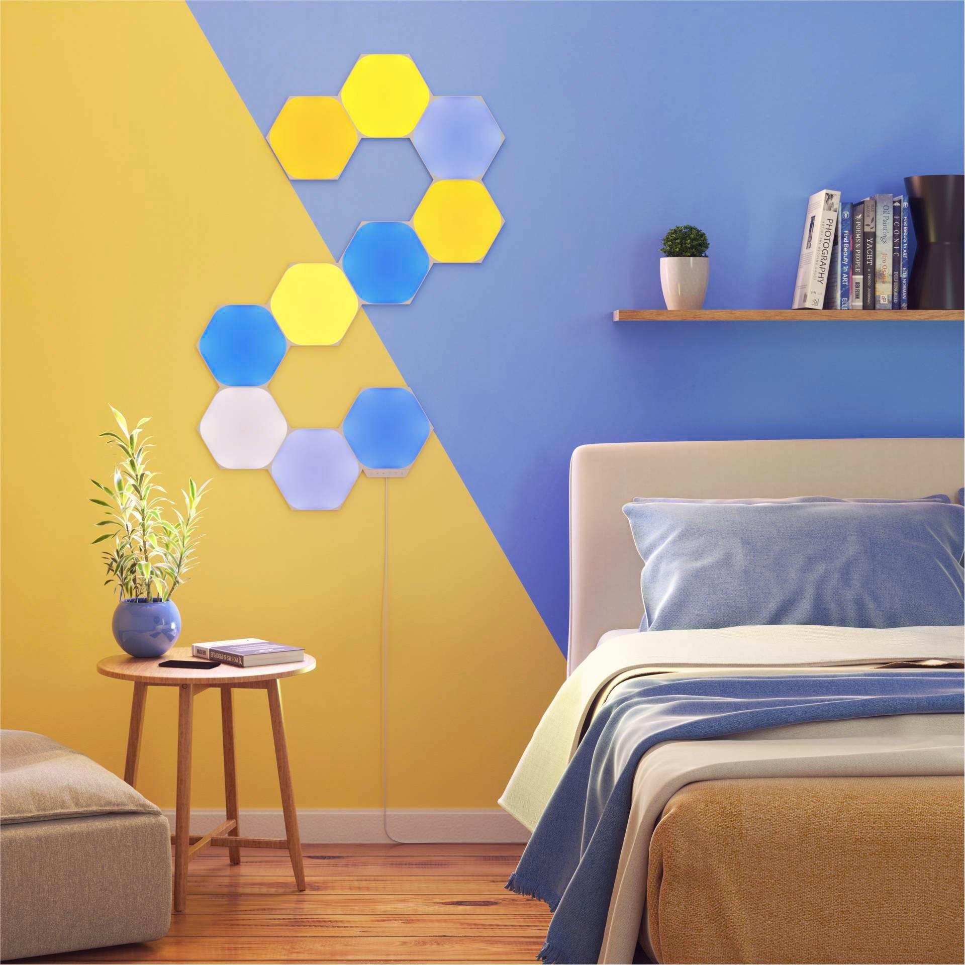 nanoleaf LED Panel Hexagons, Dimmfunktion, LED fest integriert, Farbwechsler