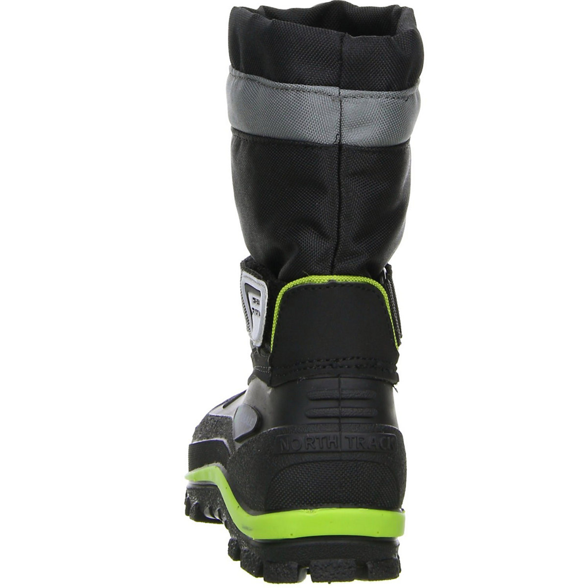 Kinder Jungen Mädchen gefütterter Winterstiefel Snowboots Klettverschluss schwarz