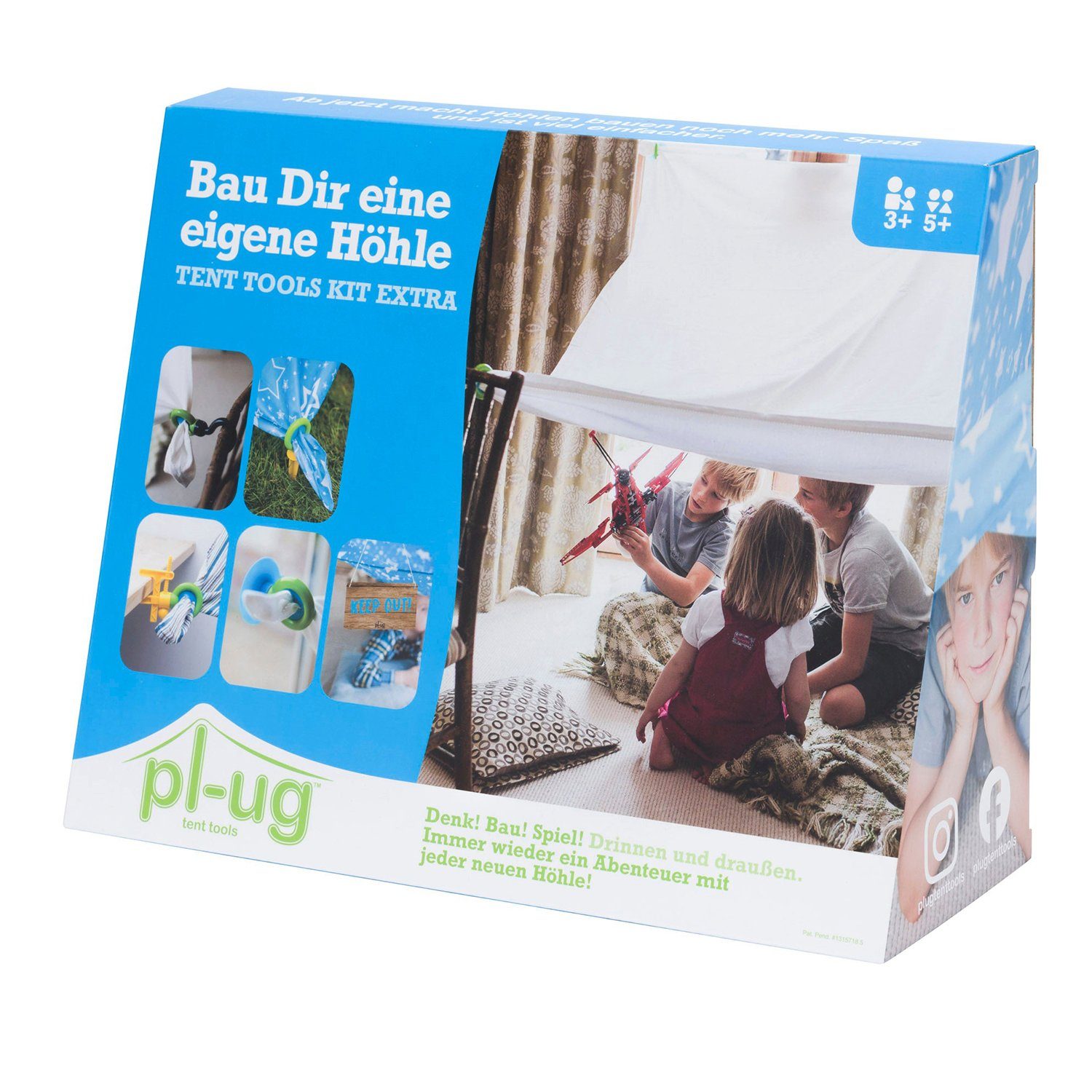 shadesofhome Hängehöhle Höhlenbau-Set Zelt-Kit Extra 19 teilig (19 St)