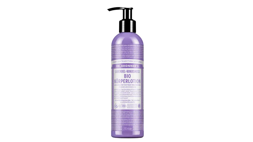 DR. BRONNER'S natürliche Fair Trade Body Lotion - Lavendel Kokosnuss 240 ml