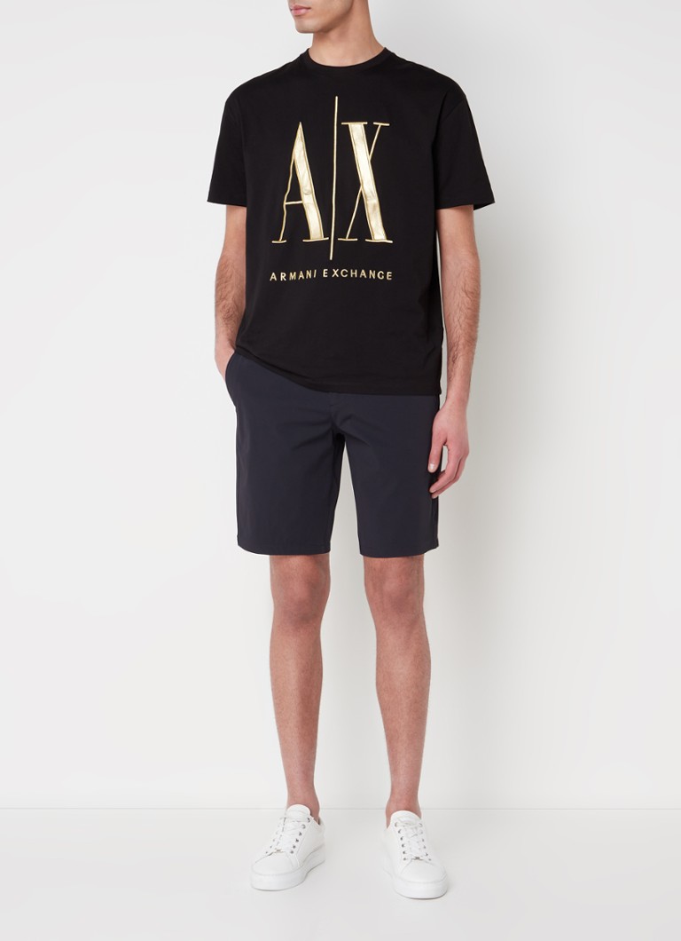 Armani Exchange Straight fit stretch short chinos with side pockets