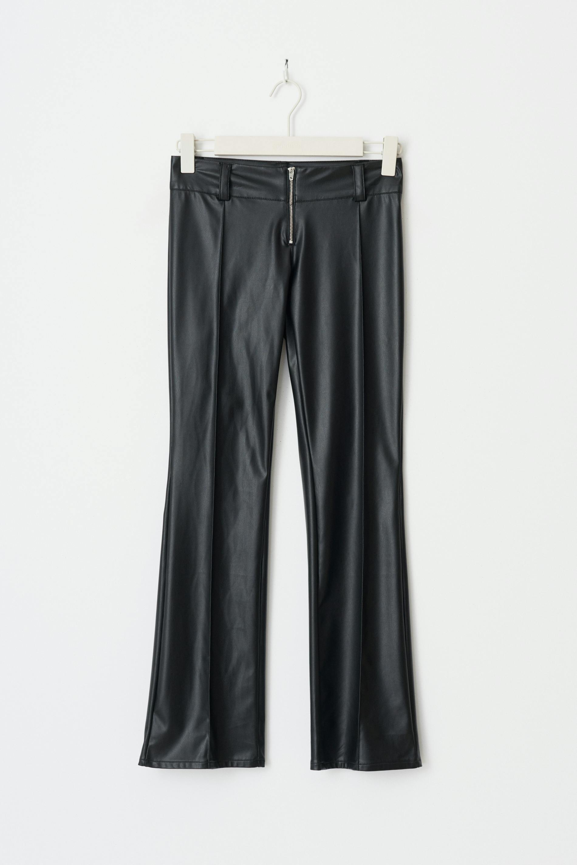 Y bootcut pu trousers