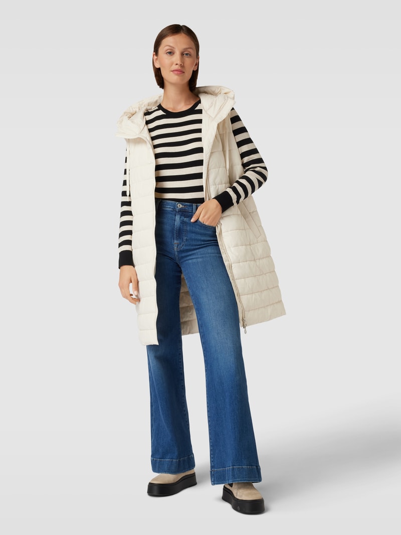 Steppweste in Überlänge in offwhite