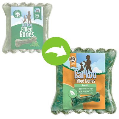 Barkoo gefüllte Kauknochen - Breath (mit Minze)
