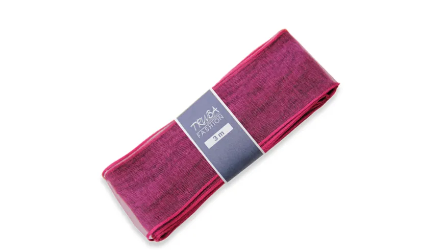 TRUBA Chiffonband mit Draht uni fuchsia 3 m