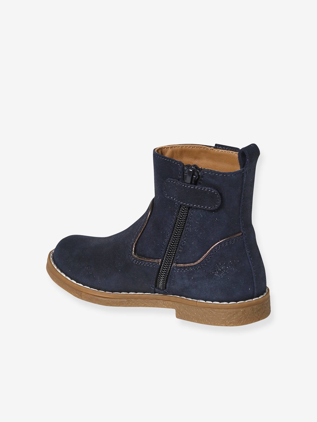 Vertbaudet Mädchen Boots mit Anziehtrick - marine