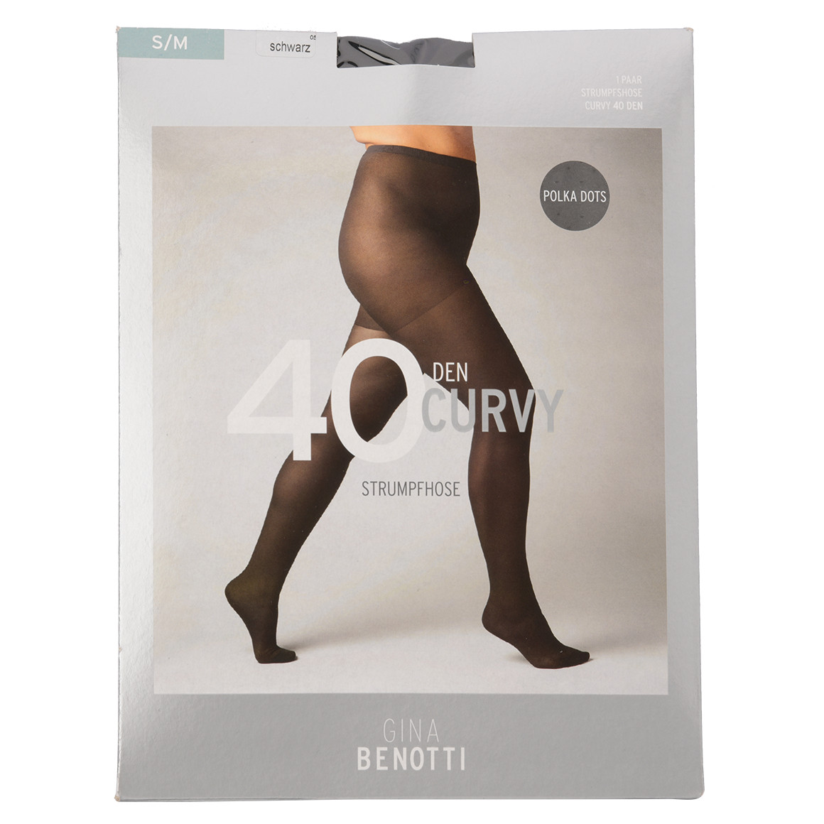 Damen Curvy-Strumpfhose mit Polka Dots