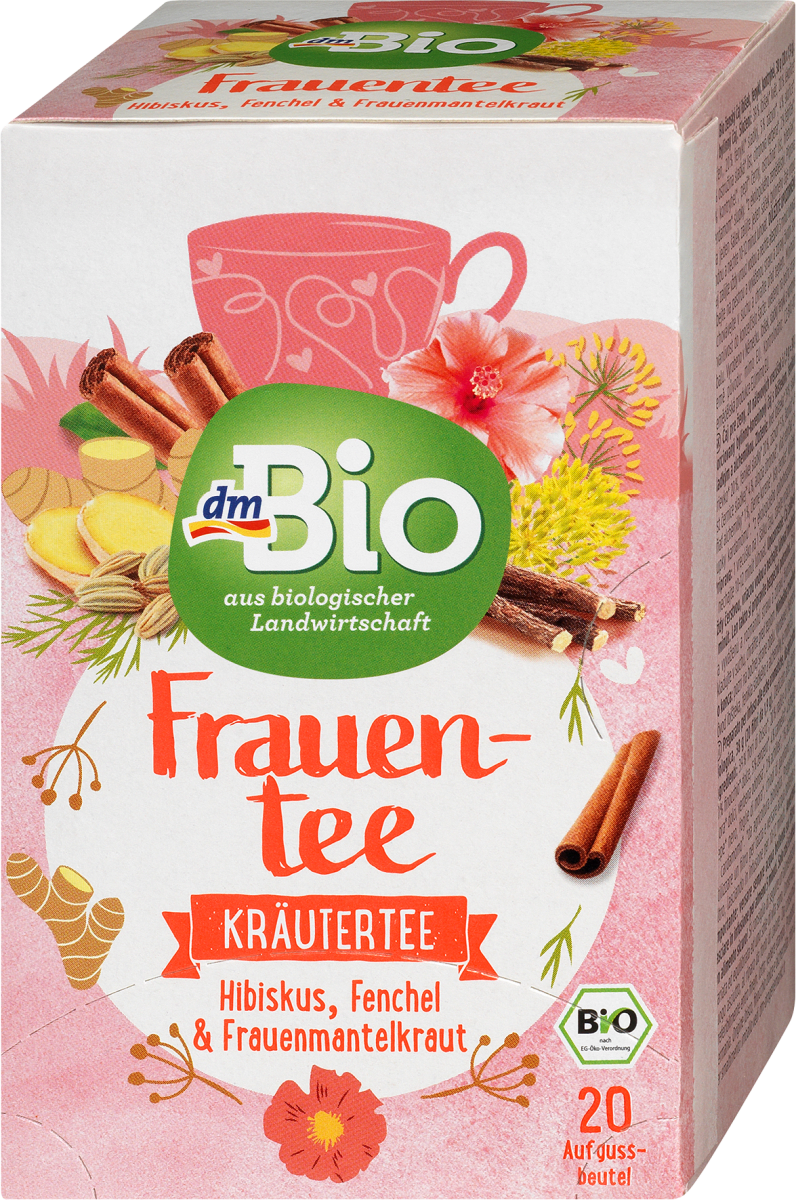 Kräutertee \Frauentee\ mit Hibiskus, Ingwer, Fenchel und Zimt (20 x 1,9g), 20 St