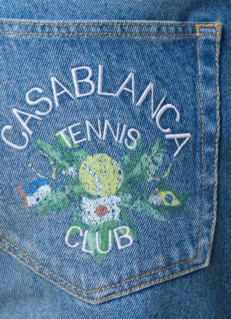 Spodnie kowbojskie Casablanca Tennis Club, proste, średnie pranie