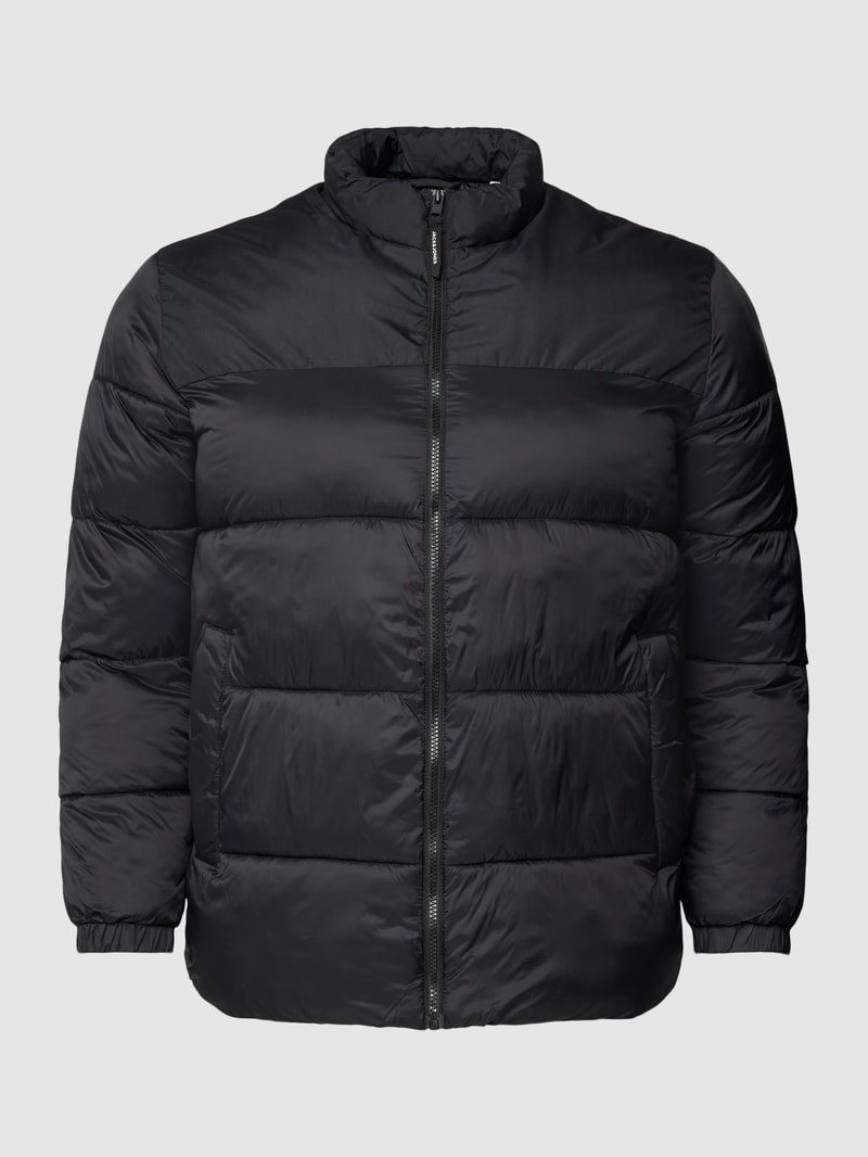 PLUS SIZE Steppjacke im Two-Tone-Design Modell 'TOBY' in schwarz