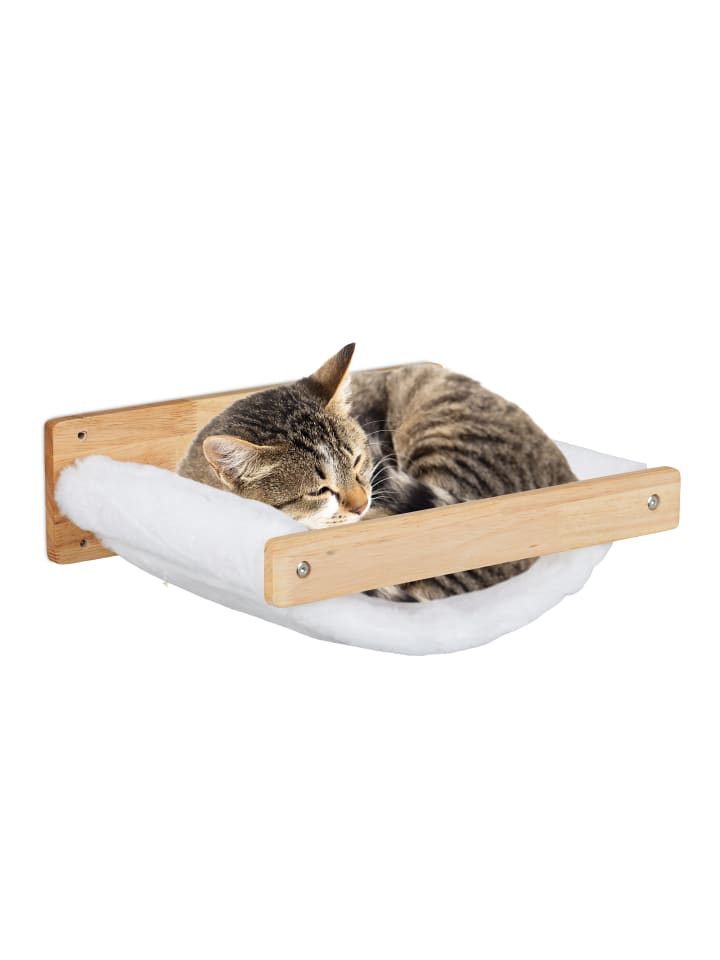 relaxdays Katzenhängematte in Weiß/ Natur günstig kaufen onesize