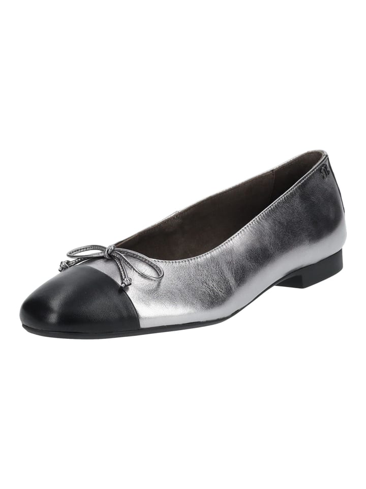 Paul Green Ballerinas in Silber/Schwarz günstig kaufen