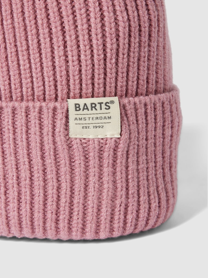 Beanie mit Label-Detail Modell 'Sisterbro' in pink