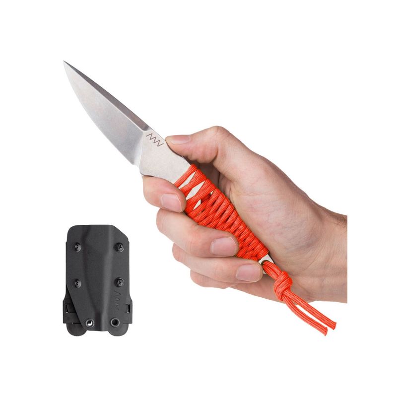 ANV Knives P100 Stonewash Orange Paracord ANVP100-008