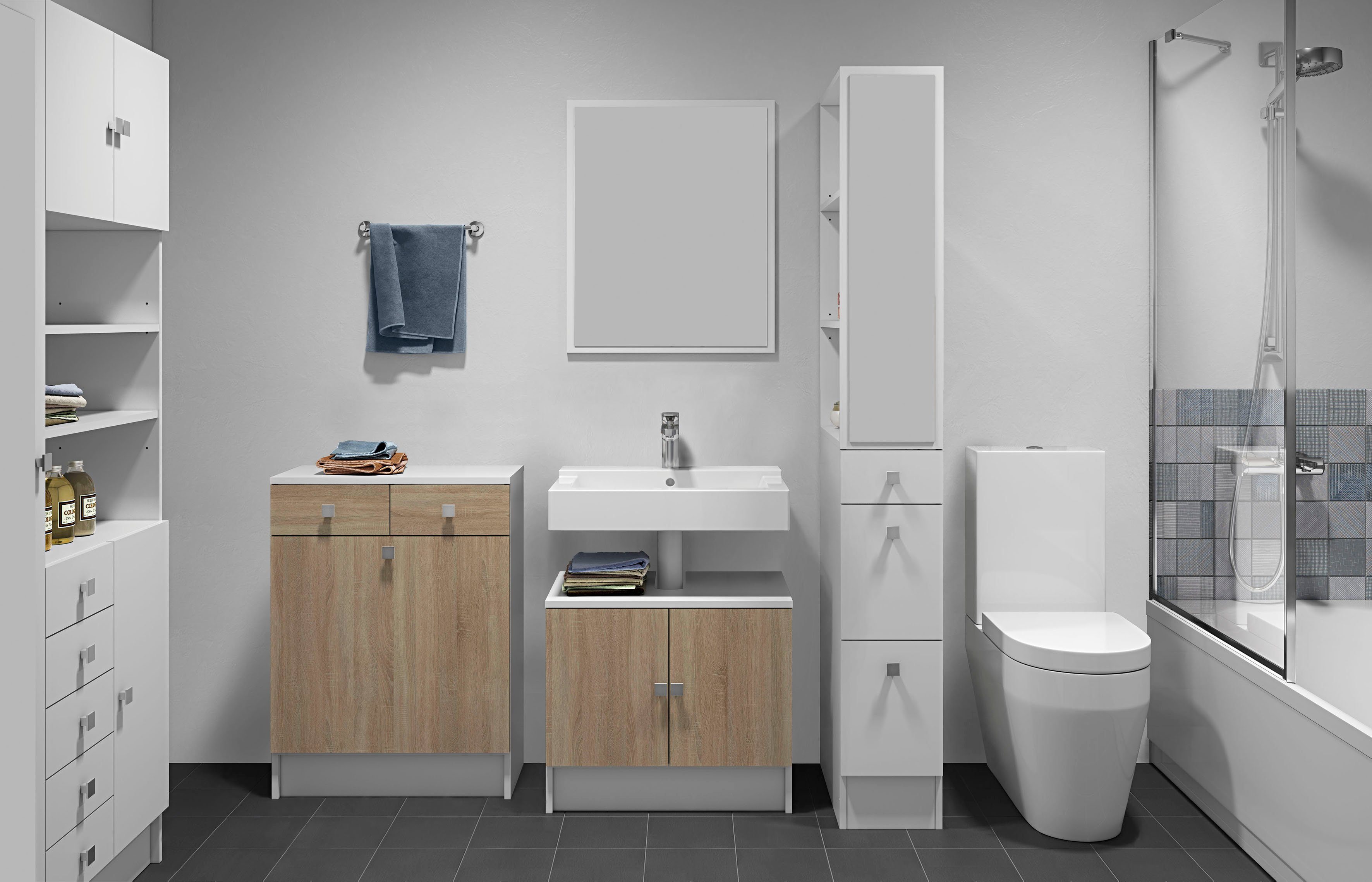 TemaHome Wäscheschrank Combi Wäscheschrank