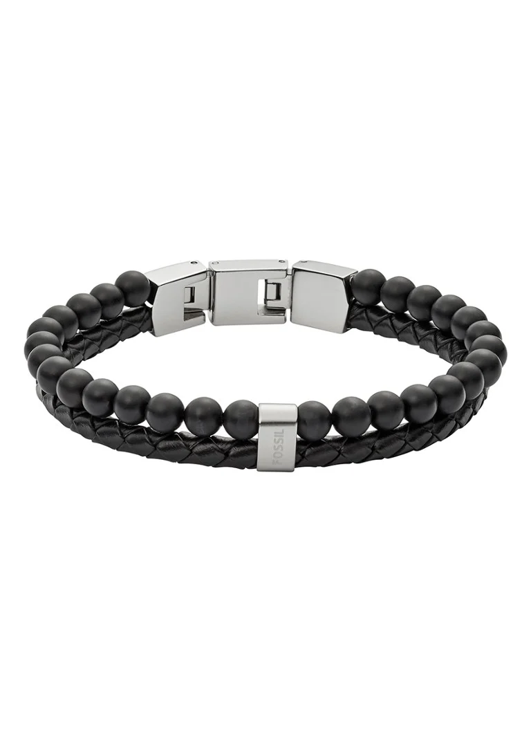 Fossil  Armband van halfedelsteen en roestvrijstaal JF02763040