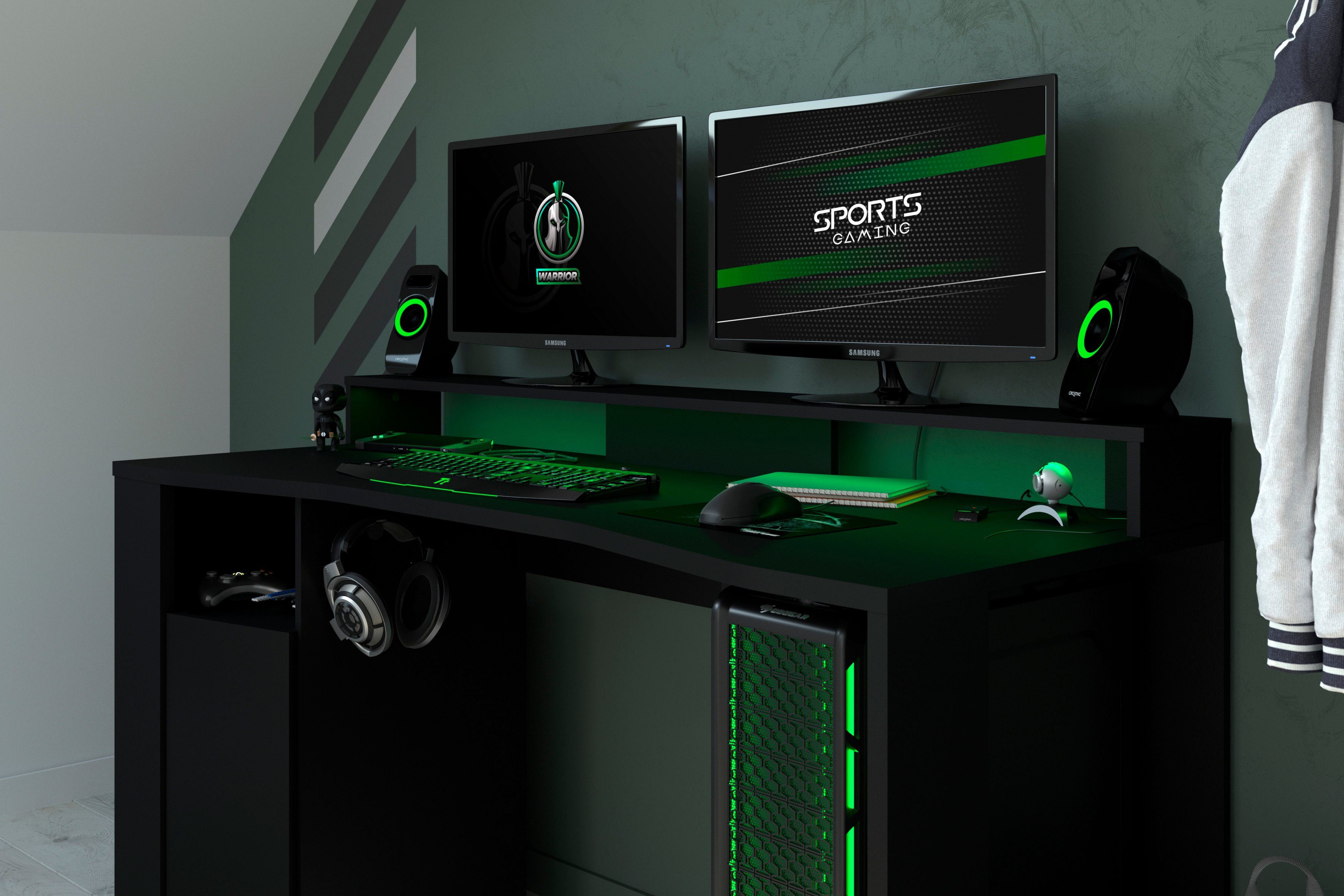 Parisot Jugendzimmer-Set Gaming - Set, (3-St), Gaming-Set