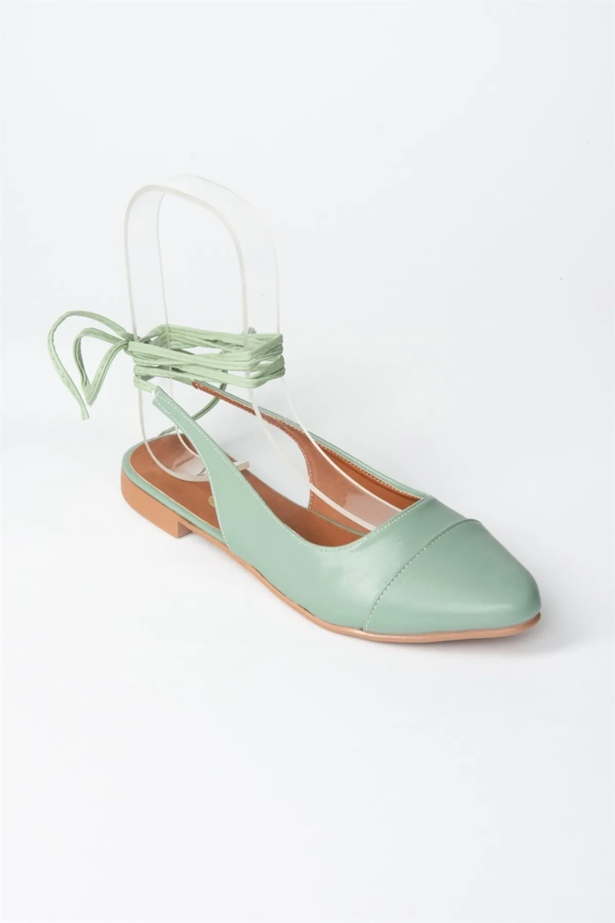 Fox Shoes  Grüne Damen Ballerina Ballerina mit Knöchelriemen M726890209