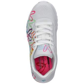 Skechers Uno Lite Spread The Love in weiß