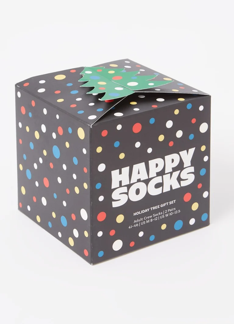 Čarape Happy Socks Holiday Tree s printom u poklon kutiji od 2 komada