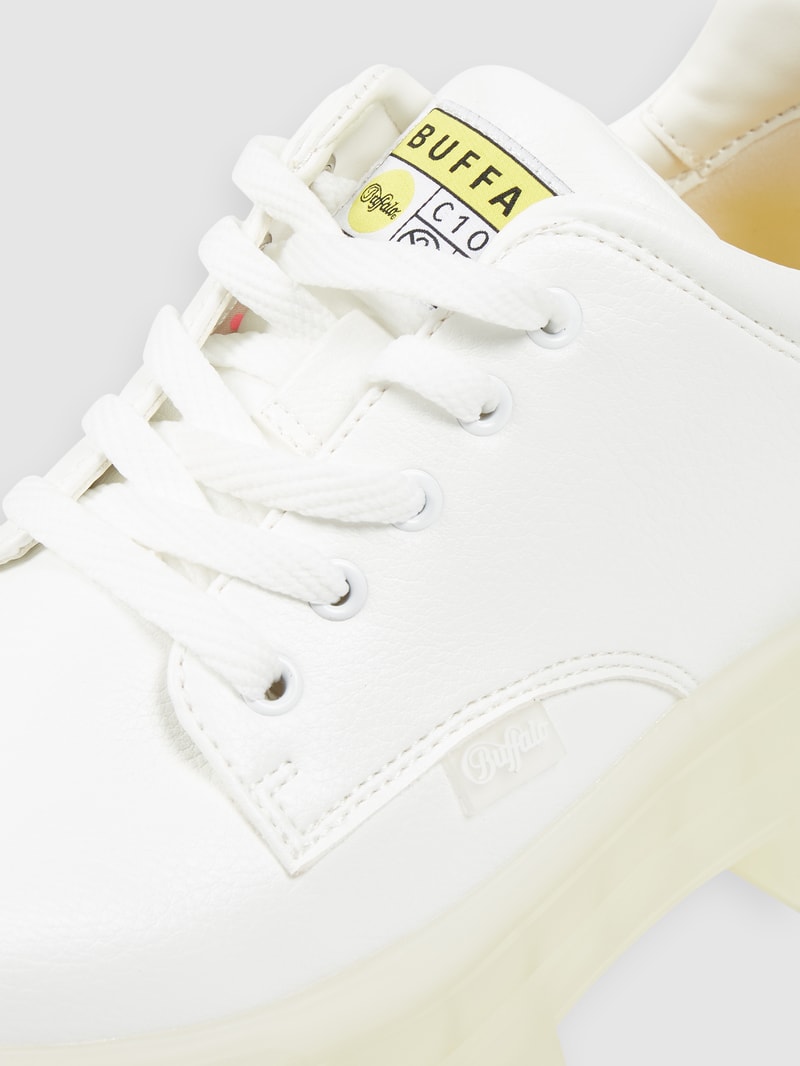 Plateau-Sneaker in Leder-Optik Modell 'Aspha' in weiß