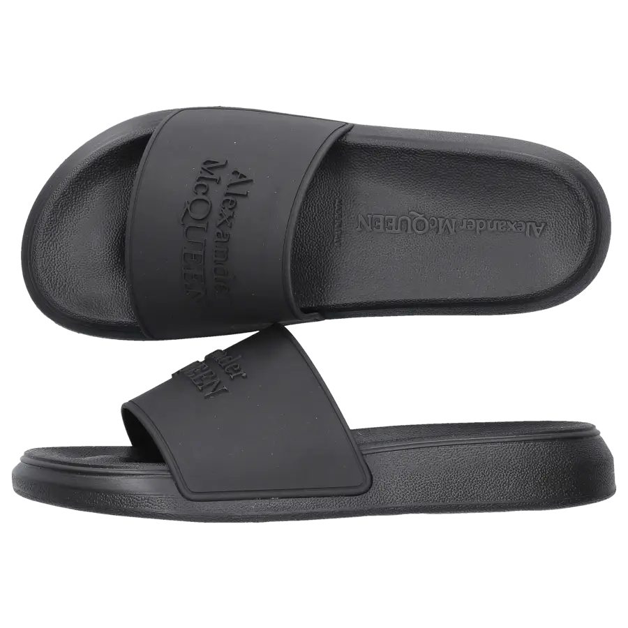 Alexander McQueen - Badeschuhe POOL SLIDE Kautschuk - schwarz