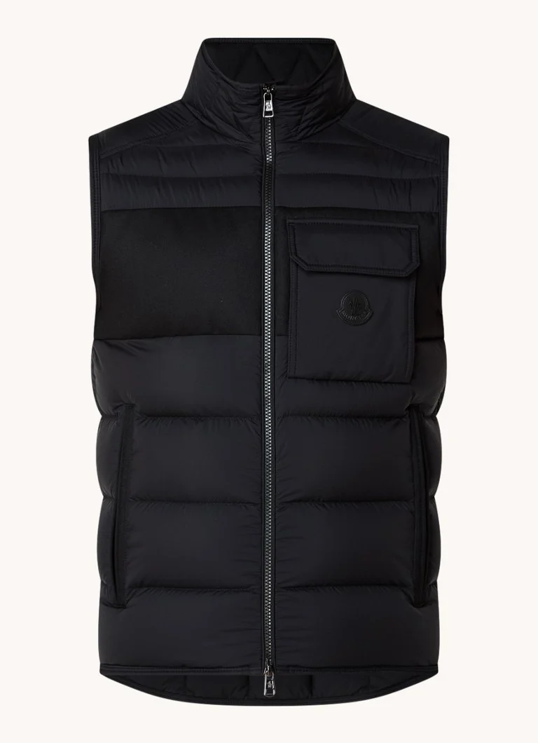 Colete acolchoado Moncler Estagnous com bolsos com zíper.