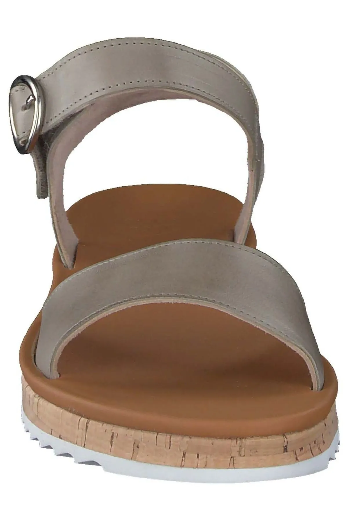 Paul Green  Sandalette - Khaki - Flacher Absatz